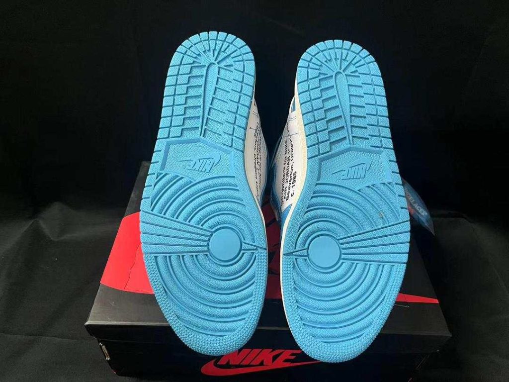 AIR JORDAN 1 OFF-WHITE BLUE "UNC” UNIVERSITY BLUE REPLICA 89 AIR JORDAN 1 OFF-WHITE BLUE "UNC” UNIVERSITY BLUE REPLICA