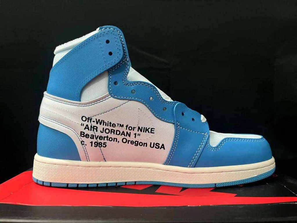 AIR JORDAN 1 OFF-WHITE BLUE "UNC” UNIVERSITY BLUE REPLICA 85 AIR JORDAN 1 OFF-WHITE BLUE "UNC” UNIVERSITY BLUE REPLICA