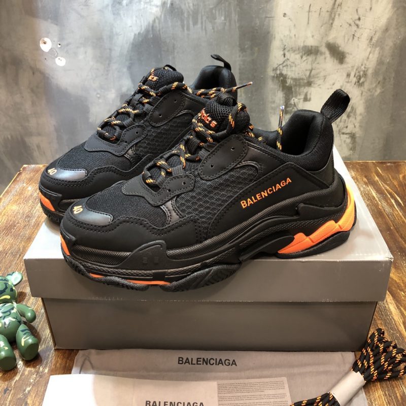 Balenciaga Triple S Sneaker Reps "Black/Orange" 16 Balenciaga Triple S Sneaker Black Orange 7
