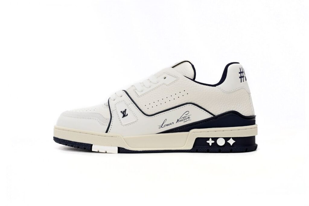 Louis Vuitton Trainer Sneaker Reps DK blue & White 49 image 0 compressed