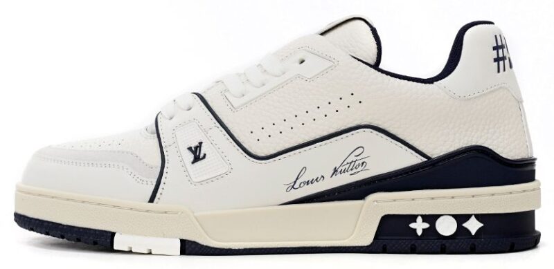 Louis Vuitton Trainer Sneaker Reps DK blue & White