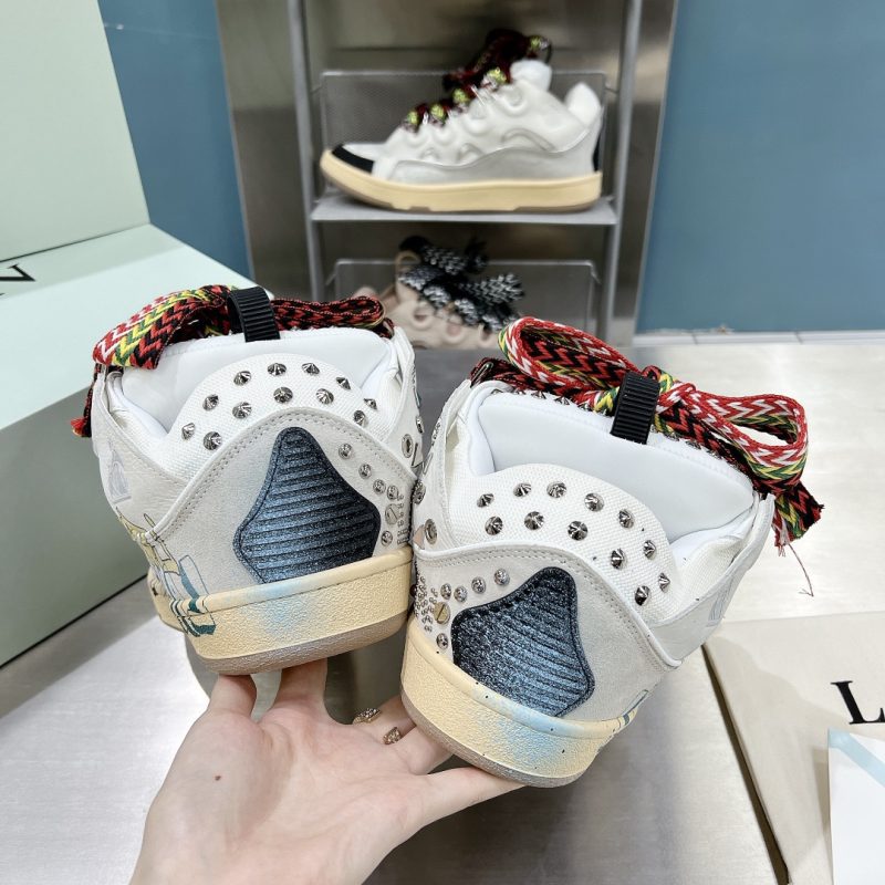 LANVIN Leather Curb Sneakers GRAFFITI 17 LANVIN GRAFFITI (3)