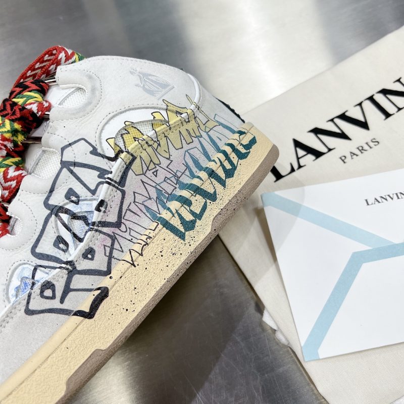 LANVIN Leather Curb Sneakers GRAFFITI 14 LANVIN GRAFFITI (4)