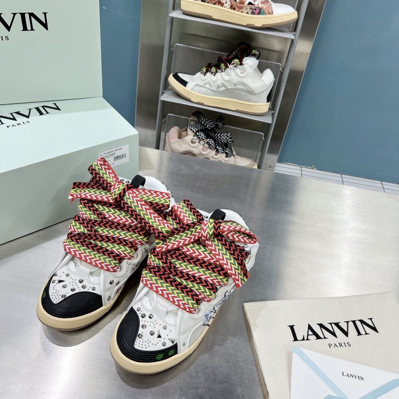 LANVIN Leather Curb Sneakers GRAFFITI 13 LANVIN GRAFFITI (5)