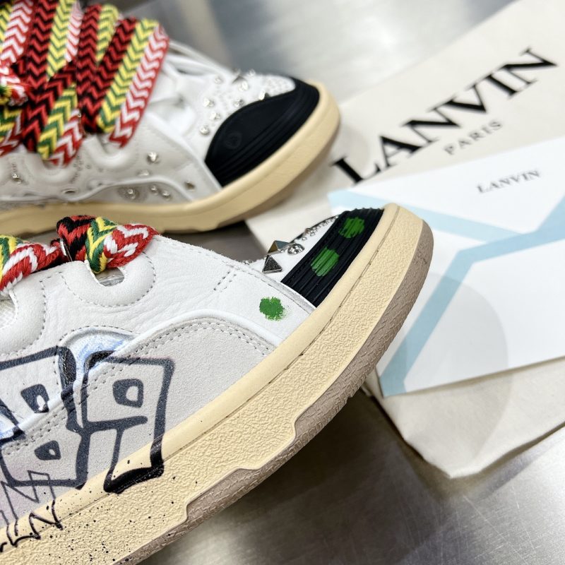 LANVIN Leather Curb Sneakers GRAFFITI 15 LANVIN GRAFFITI (6)