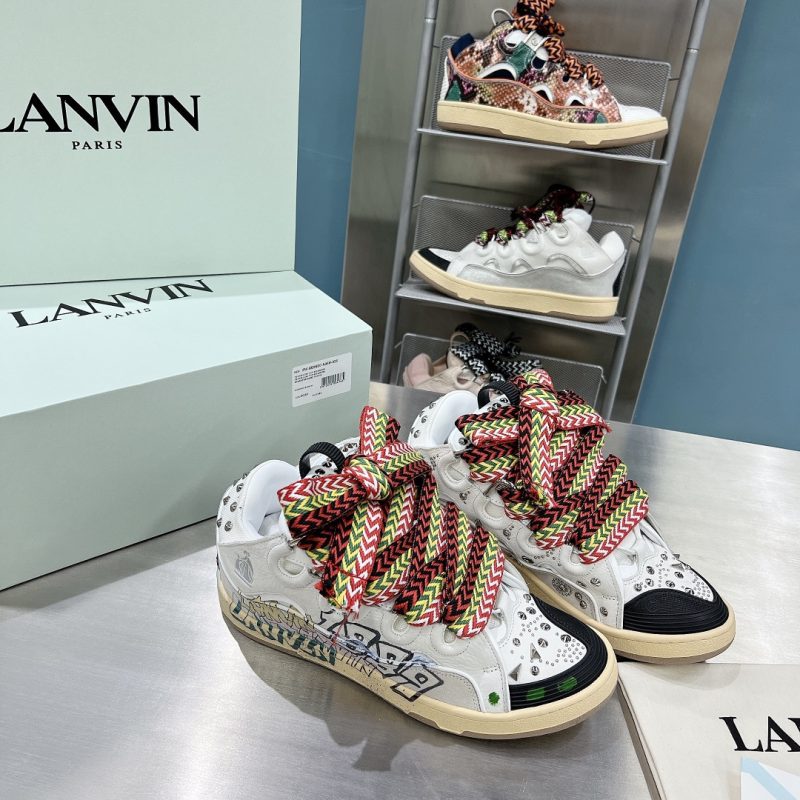 LANVIN Leather Curb Sneakers GRAFFITI 10 LANVIN GRAFFITI (7)