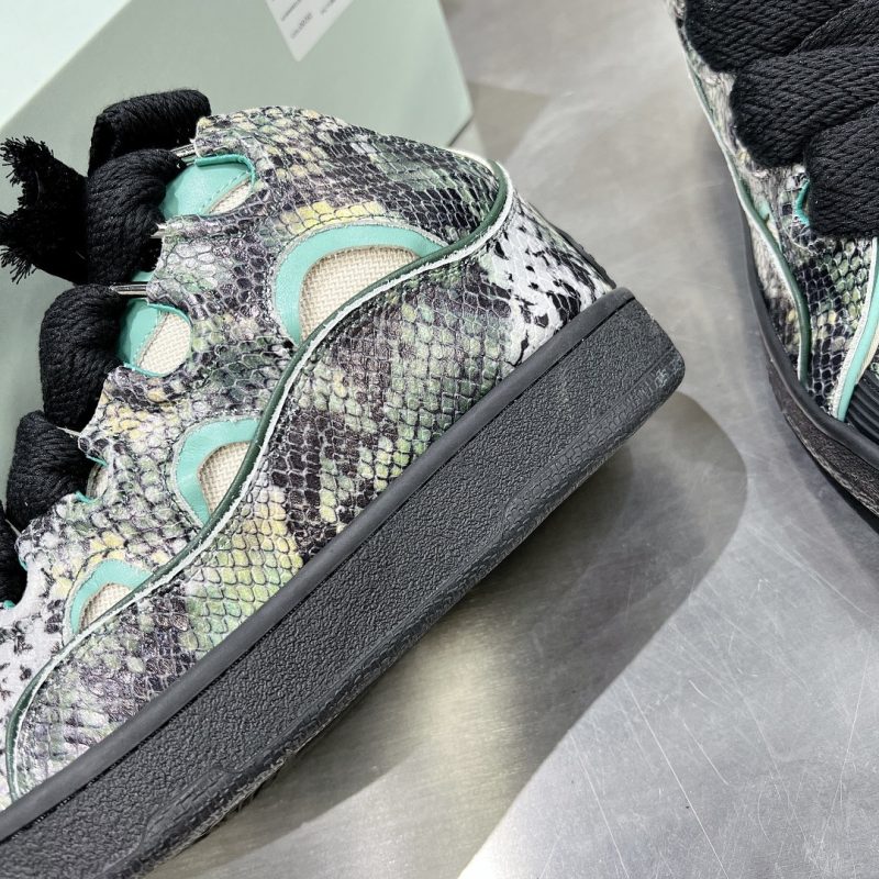 LANVIN Leather Curb Sneakers Black Snake 14 lanvin curb sneaker (8)