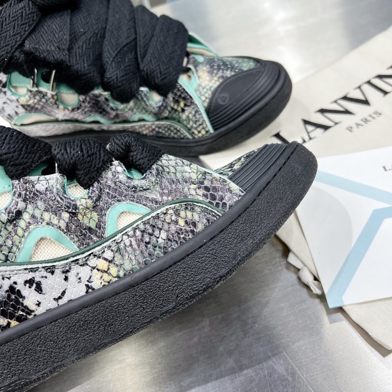 LANVIN Leather Curb Sneakers Black Snake 15 lanvin curb sneaker (9)