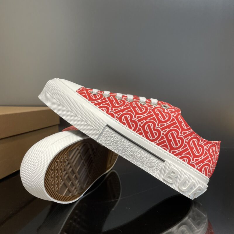 Burberry Cotton Sneaker - Red White Logo 13 burberry cotton sneaker 2 3