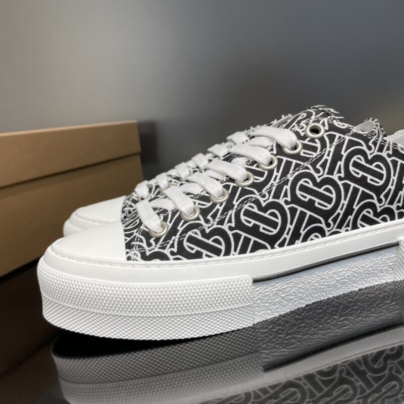 Burberry Cotton Sneaker - Black White Logo 13 burberry cotton sneaker 3 2