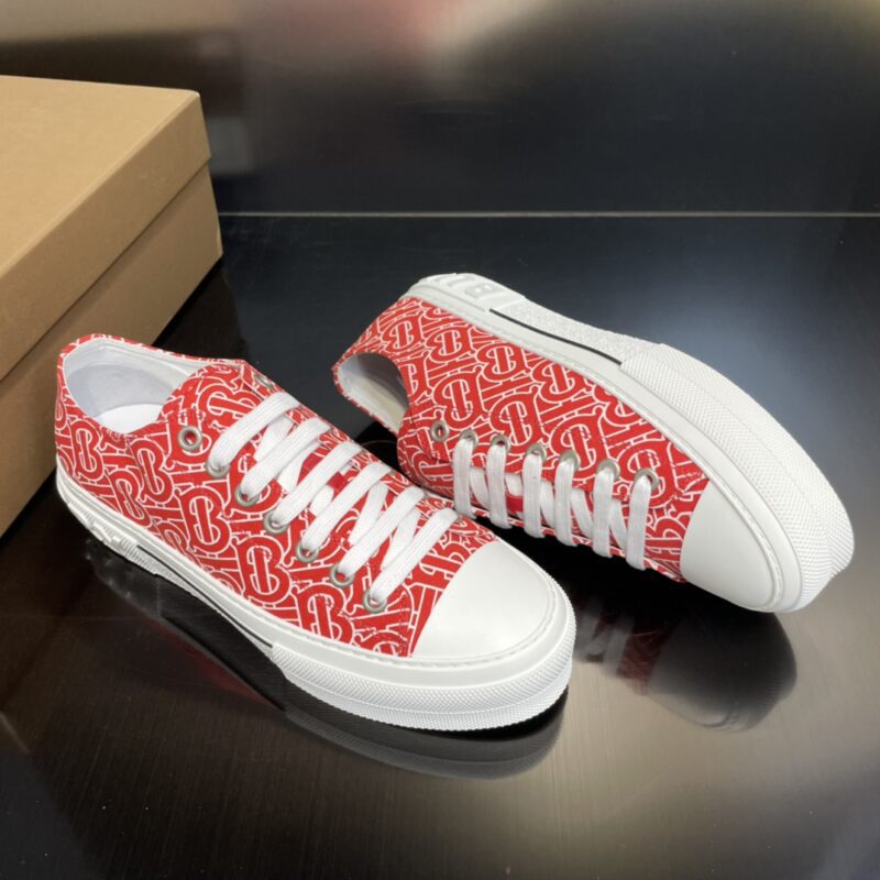 Burberry Cotton Sneaker - Red White Logo 14 burberry cotton sneaker 3 3