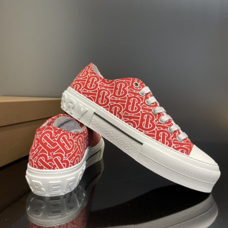 Burberry Cotton Sneaker - Red White Logo