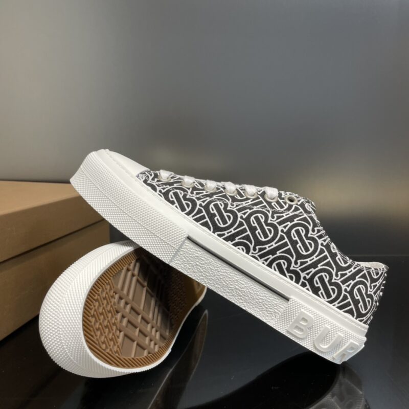 Burberry Cotton Sneaker - Black White Logo 15 burberry cotton sneaker 6 2