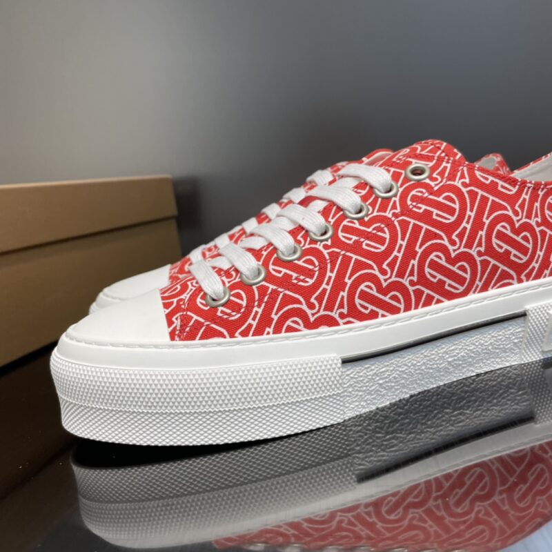 Burberry Cotton Sneaker - Red White Logo 15 burberry cotton sneaker 6 3