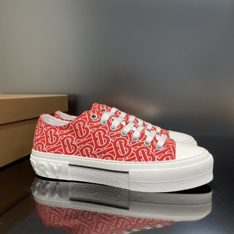 Burberry Cotton Sneaker - Red White Logo 9 burberry cotton sneaker 7 3