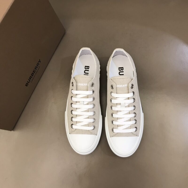 Burberry Cotton Sneaker -Tan Canvas 15 burberry cotton sneaker 7 7