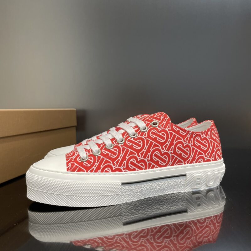 Burberry Cotton Sneaker - Red White Logo 10 burberry cotton sneaker 8 3