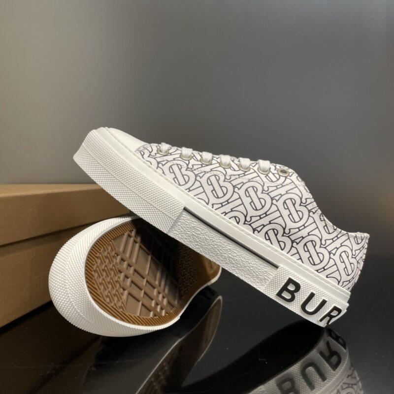 Burberry Cotton Sneaker - White Black Logo 11 burberry cotton sneaker 8 4