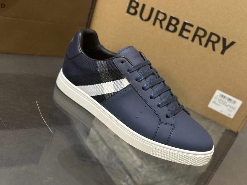 Burberry Low Top Sneaker- Check Blue