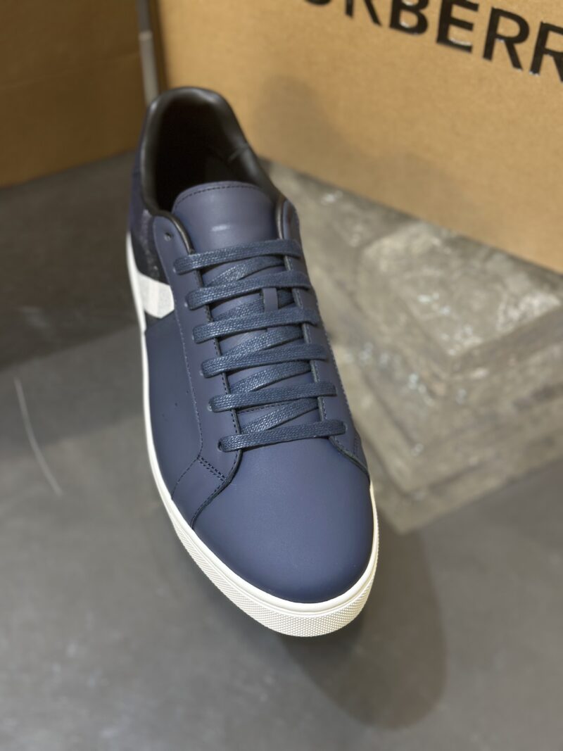 Burberry Low Top Sneaker- Check Blue 14 burberry sneaker 4 2