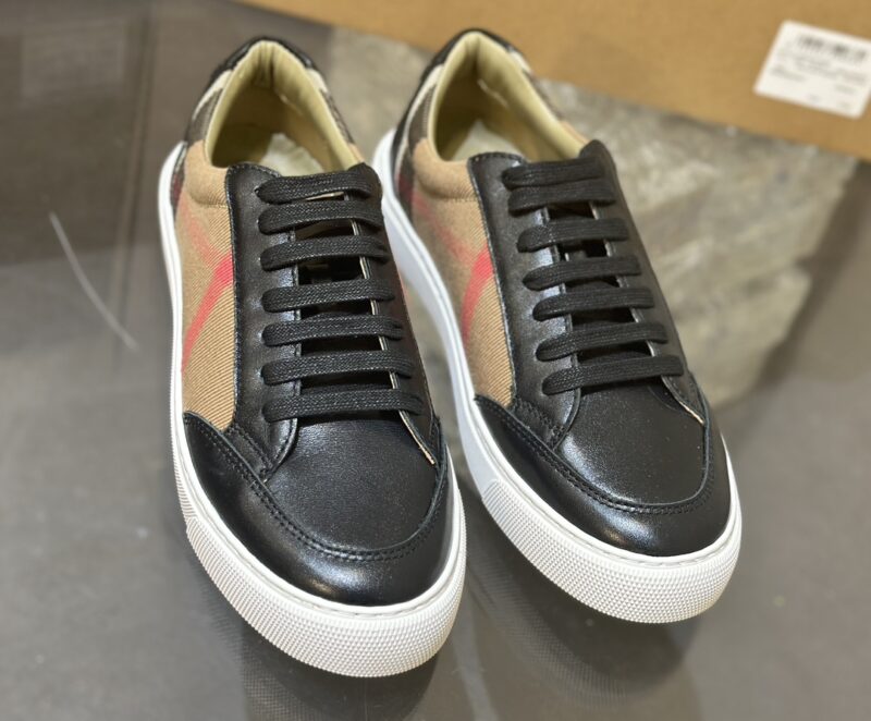 Burberry Low Top Sneaker- Plaid Black 14 burberry sneaker 4 3