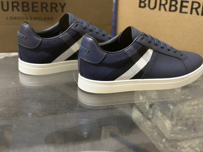 Burberry Low Top Sneaker- Check Blue 11 burberry sneaker 5 2