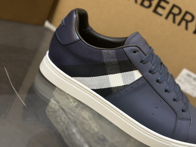Burberry Low Top Sneaker- Check Blue 15 burberry sneaker 6 2