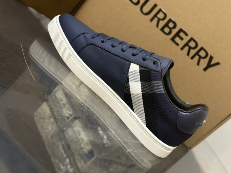 Burberry Low Top Sneaker- Check Blue 9 burberry sneaker 7 2