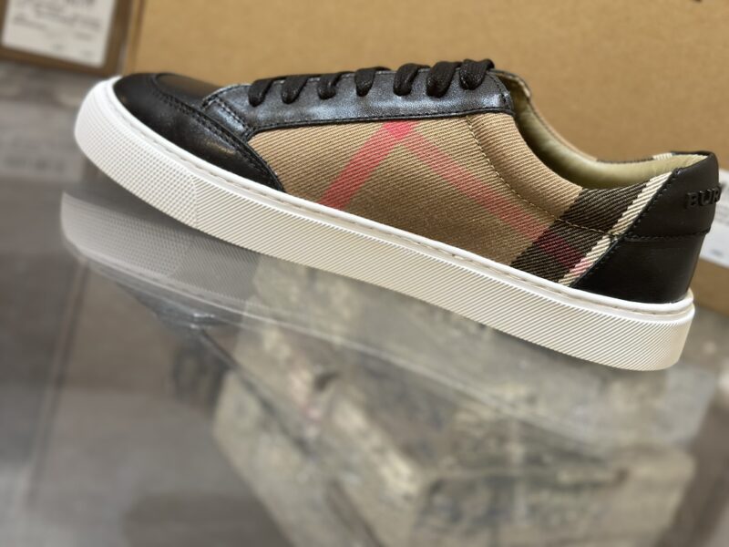 Burberry Low Top Sneaker- Plaid Black 10 burberry sneaker 9 3