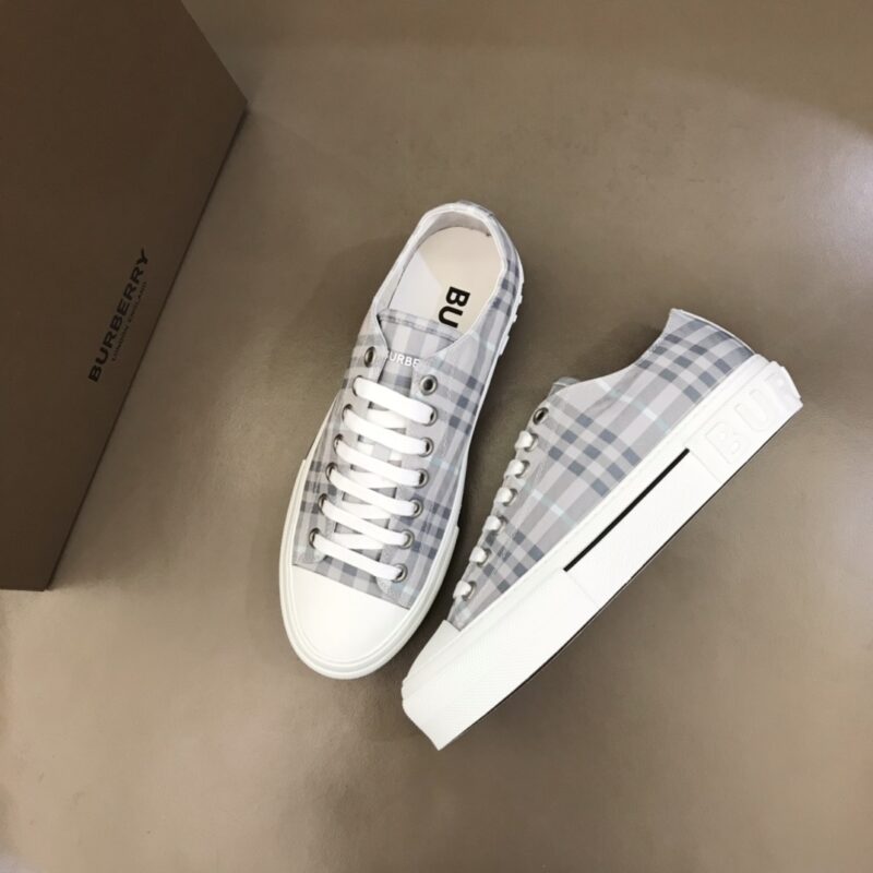 Burberry Cotton Sneaker - Grey Check 14 burberry sneakers 1 2