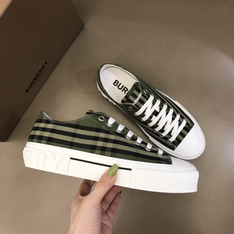 Burberry Cotton Sneaker - Green Check
