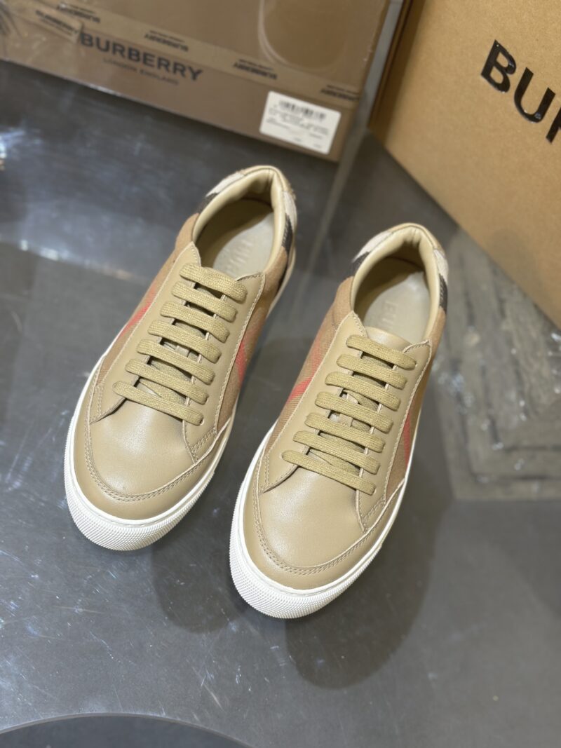 Burberry Low Top Plaid Tan Sneakers 13 burberry sneakers 2 4