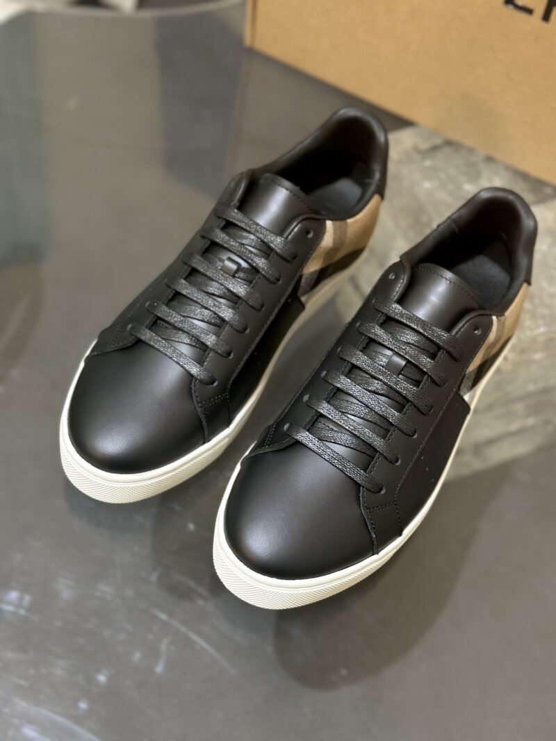 Burberry Low Top Sneaker- Check black 16 burberry sneakers 4 3