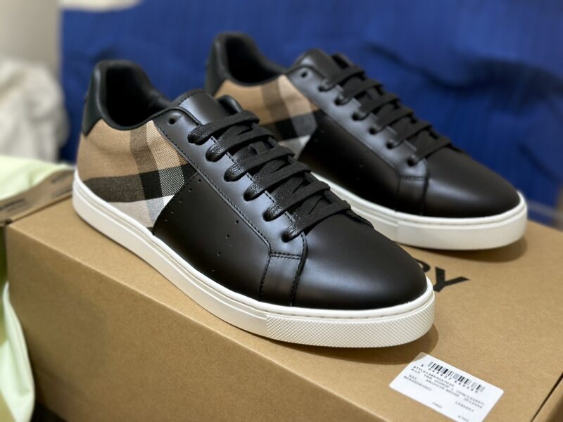 Burberry Low Top Sneaker- Check black 10 burberry sneakers 5 3