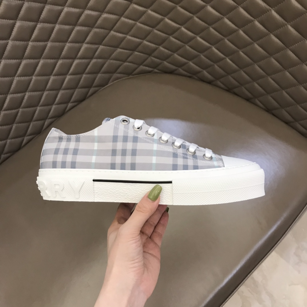 Burberry Cotton Sneaker - Grey Check 3 Burberry Cotton Sneaker - Grey Check - Image 3
