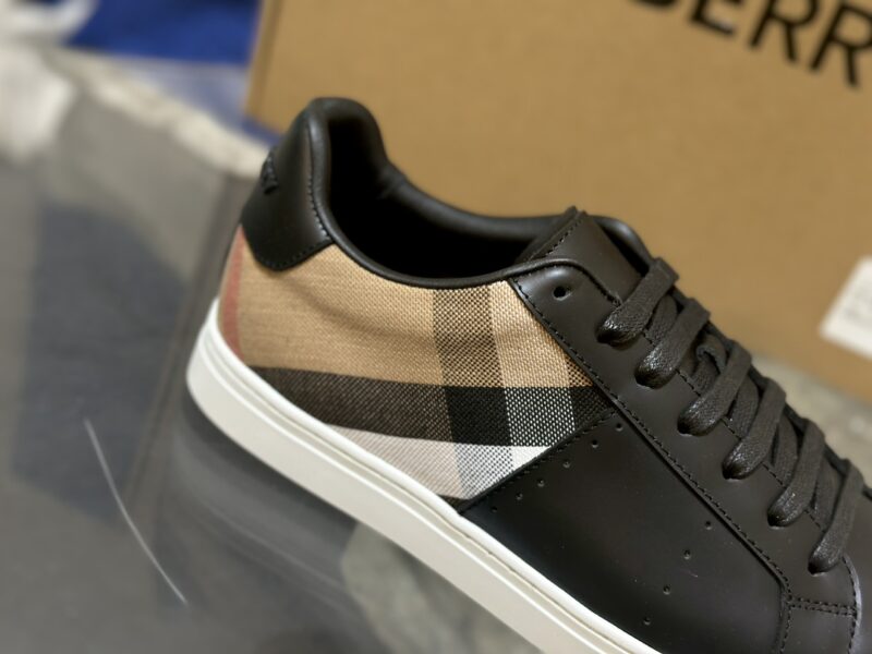 Burberry Low Top Sneaker- Check black 12 burberry sneakers 6 3