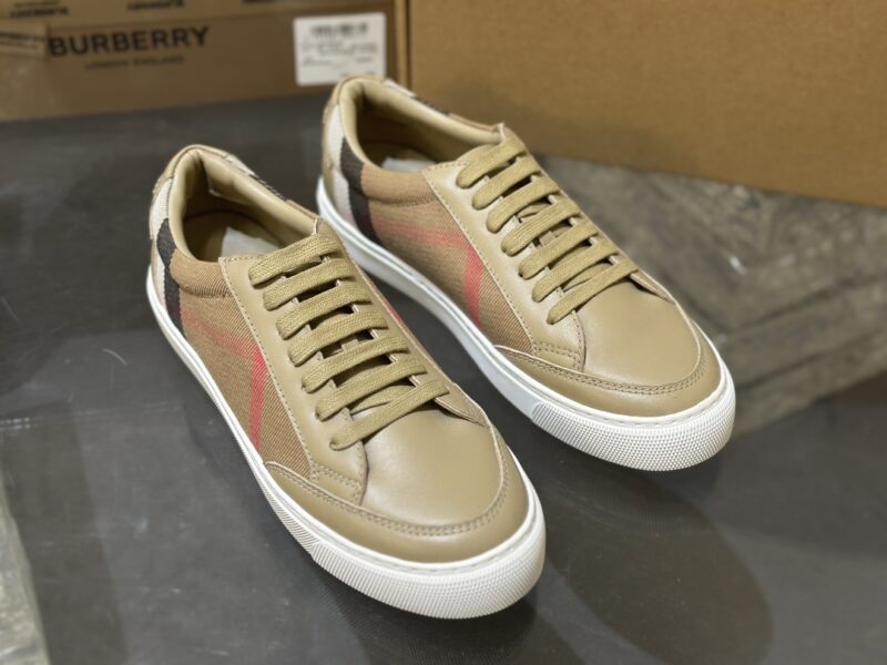 Burberry Low Top Plaid Tan Sneakers 10 burberry sneakers 7 4