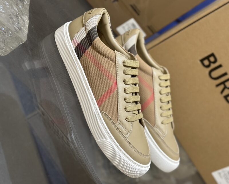 Burberry Low Top Plaid Tan Sneakers 11 burberry sneakers 8 4