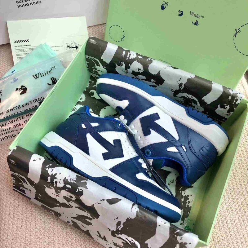 OFF-WHITE Out Of Office OOO Low Tops - Dusty Blue White Replica 13 OOO Low Tops Dusty Blue
