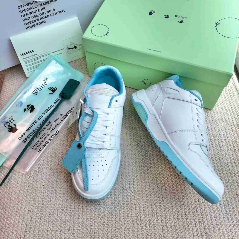 OFF-WHITE Out Of Office OOO Low Tops - Pale Blue Replica 12 OFF-WHITE Out Of Office Pale Blue