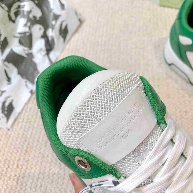 OFF-WHITE Out Of Office OOO Low Tops - White Green Replica 14 OFF-WHITE Out Of Office White Green
