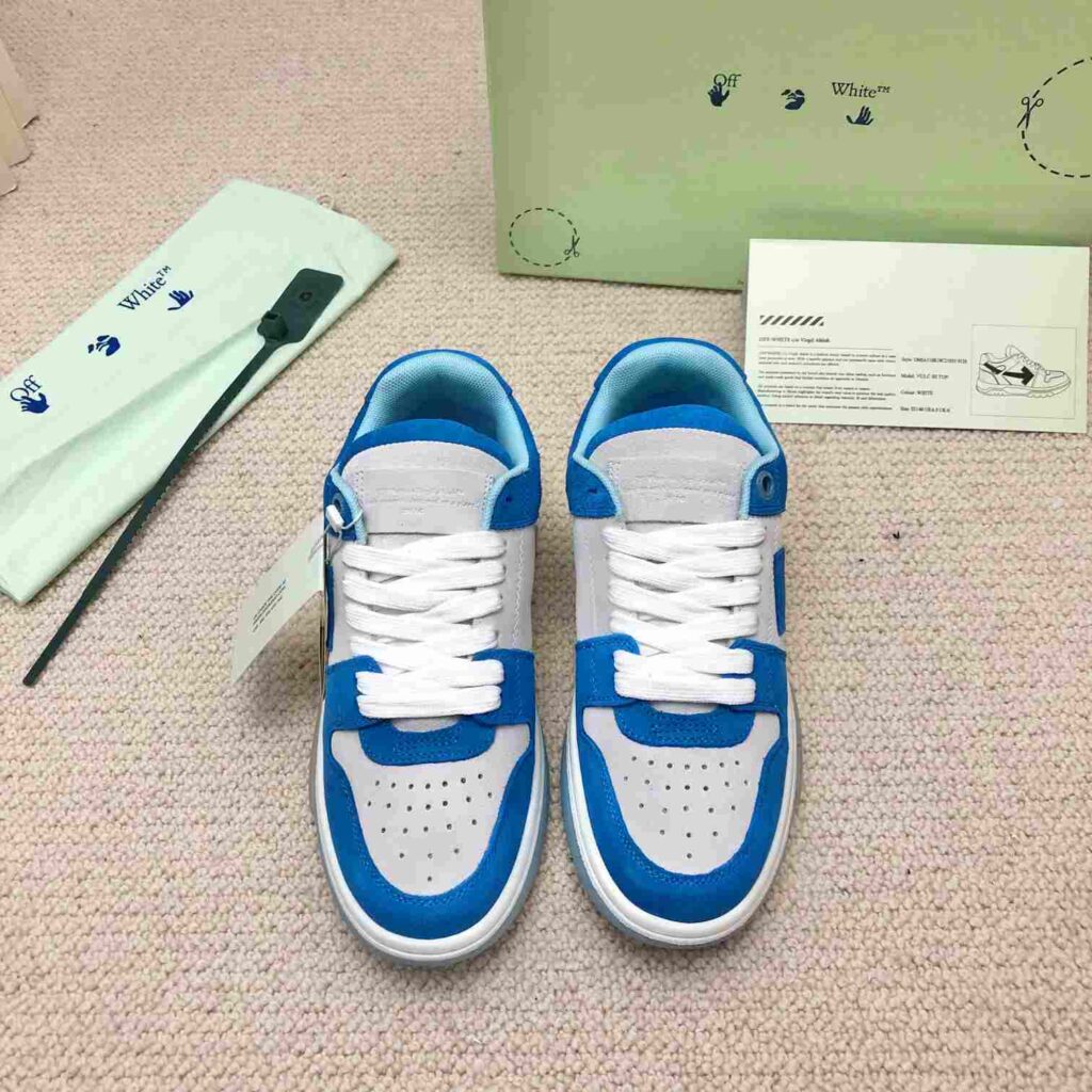 OFF-WHITE Out Of Office OOO Low Tops - Blue Suede White Replica 59 OFF-WHITE Out Of Office blue white