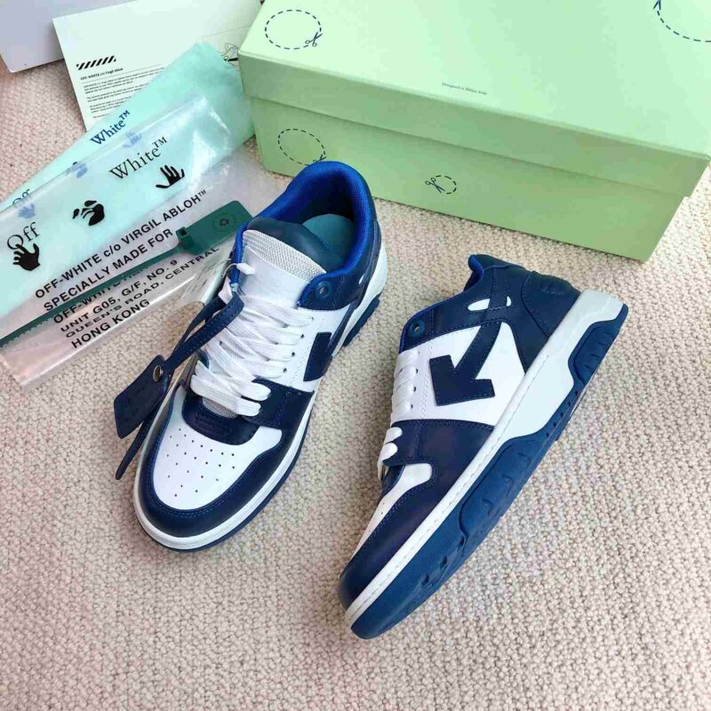 OFF-WHITE Out Of Office OOO Low Tops - Dusty Blue White Replica 14 OOO Low Tops Dusty Blue