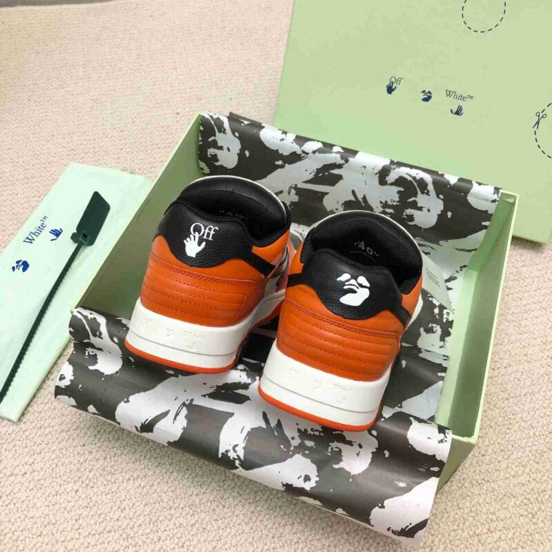 OFF-WHITE Out Of Office OOO Low Tops - White Orange Black Replica 14 OFF-WHITE Out Of Office White Orange Blue