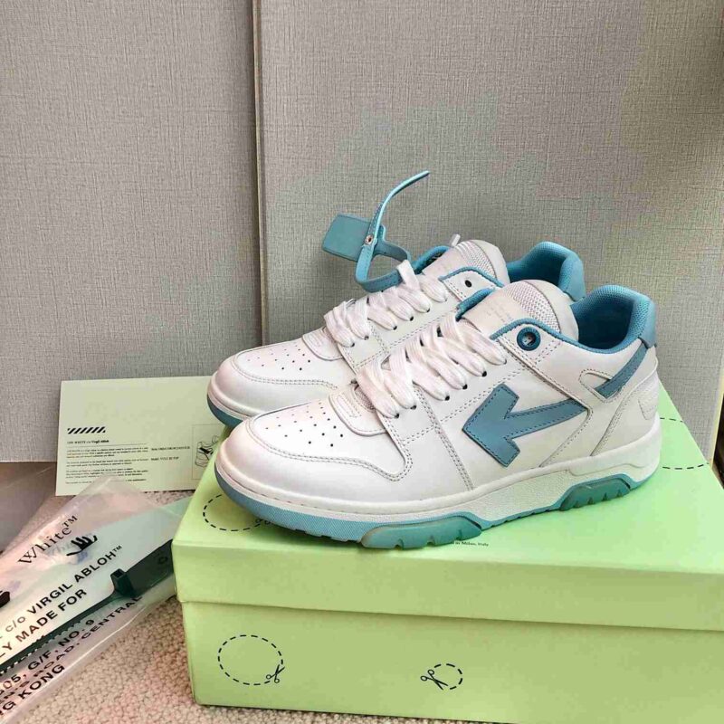OFF-WHITE Out Of Office OOO Low Tops - Pale Blue Replica 10 OFF-WHITE Out Of Office Pale Blue