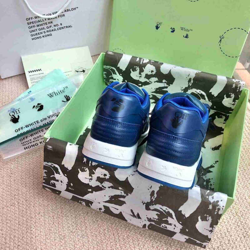 OFF-WHITE Out Of Office OOO Low Tops - Dusty Blue White Replica 15 OOO Low Tops Dusty Blue