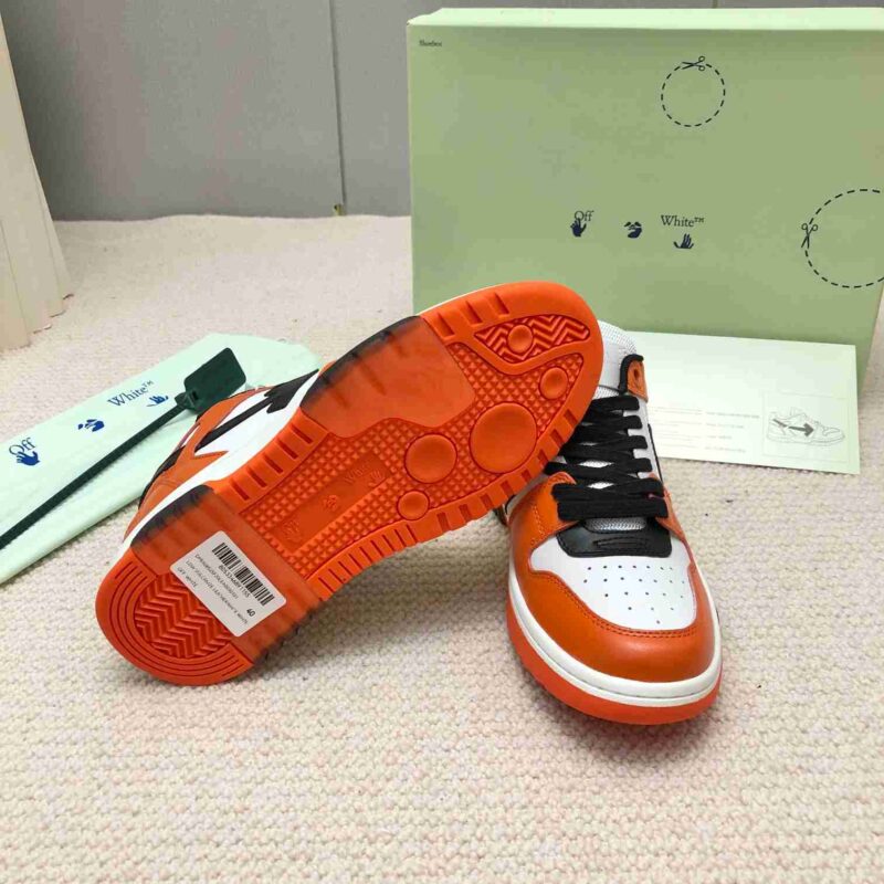 OFF-WHITE Out Of Office OOO Low Tops - White Orange Black Replica 17 OFF-WHITE Out Of Office White Orange Blue