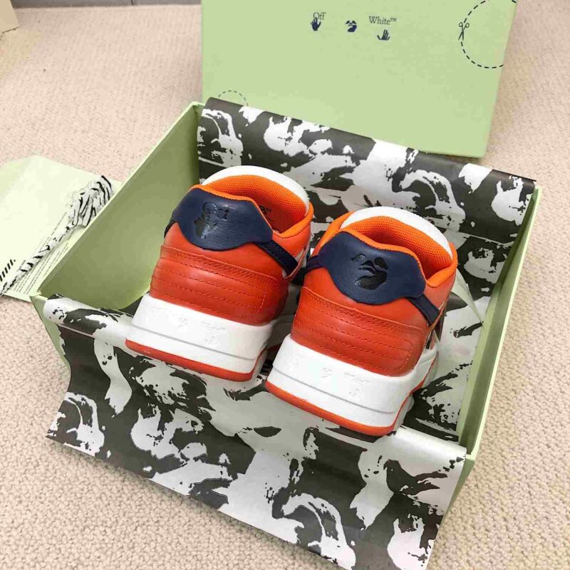 OFF-WHITE Out Of Office OOO Low Tops - White Orange Blue Replica 15 OFF-WHITE Out Of Office White Orange Blue