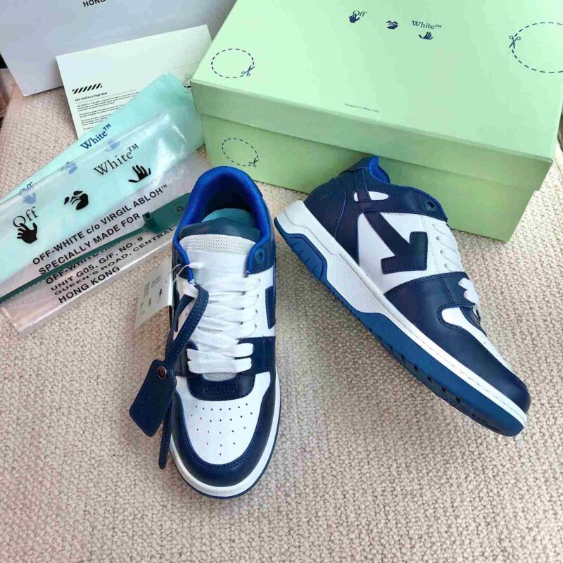OFF-WHITE Out Of Office OOO Low Tops - Dusty Blue White Replica 16 OOO Low Tops Dusty Blue