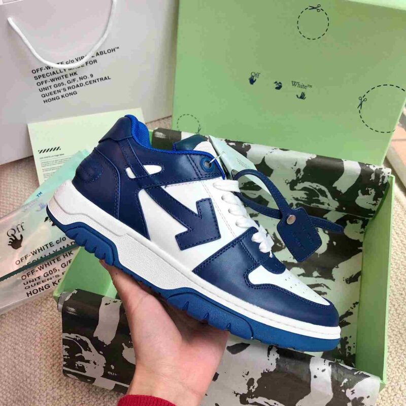 OFF-WHITE Out Of Office OOO Low Tops - Dusty Blue White Replica 12 OOO Low Tops Dusty Blue